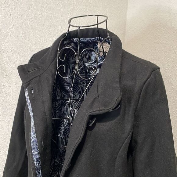 Trademark Tulle black pea coat | size Large - Picture 3 of 8